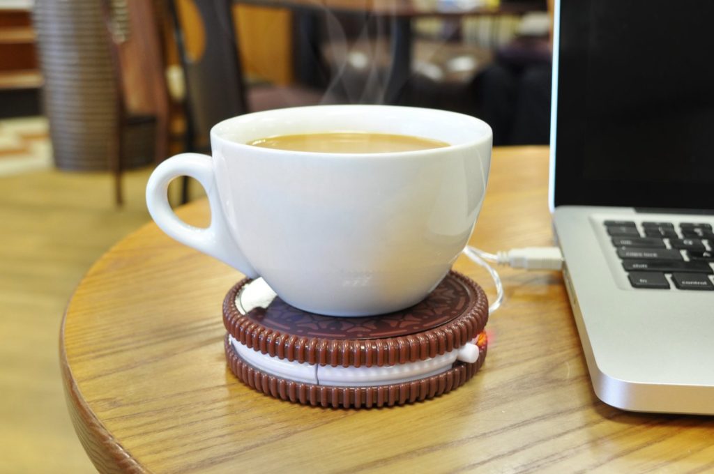 coaster that keeps coffee hot