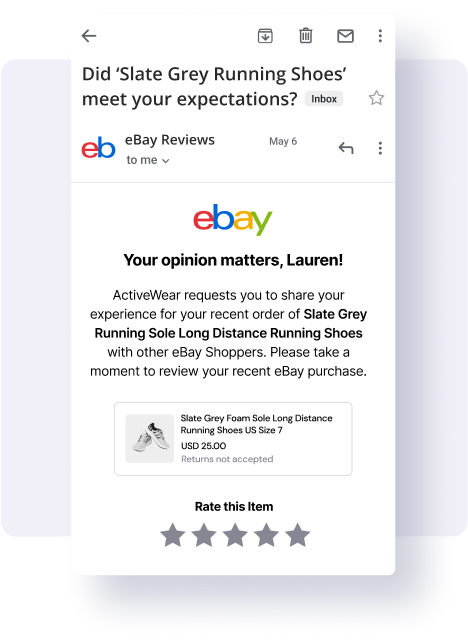 eBay Request a Review - Feedback express